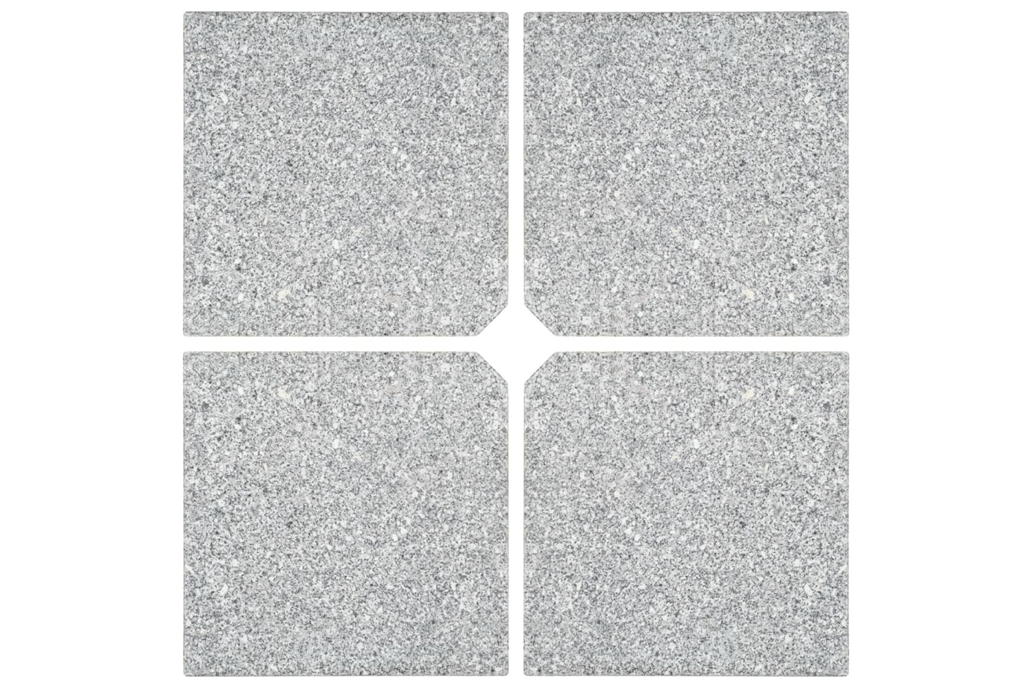 vidaXL 276268 Umbrella Weight Plates 4 Pcs Grey Granite Square 100 Kg