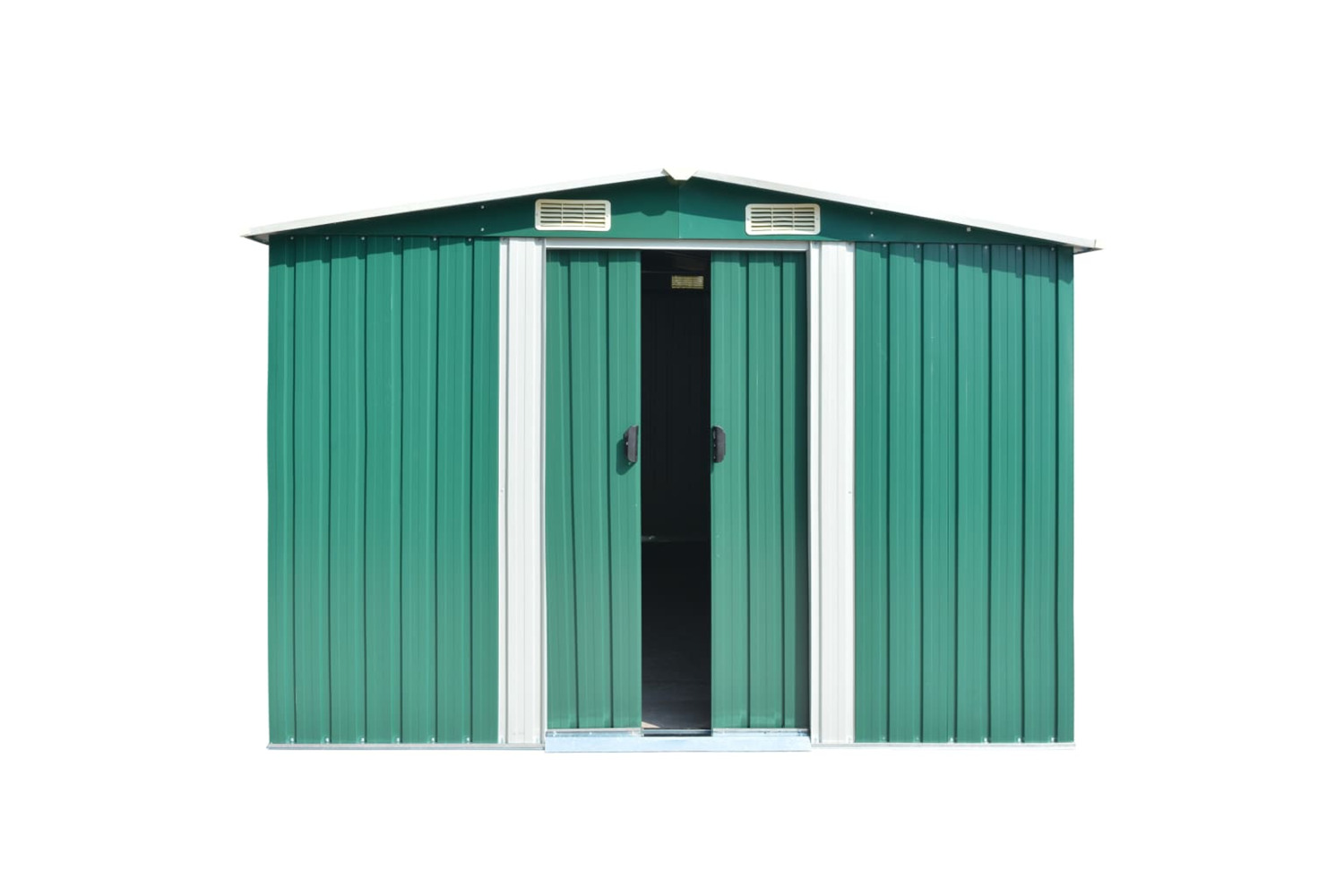 vidaXL 143344 Garden Shed 257x392x181cm Metal Green