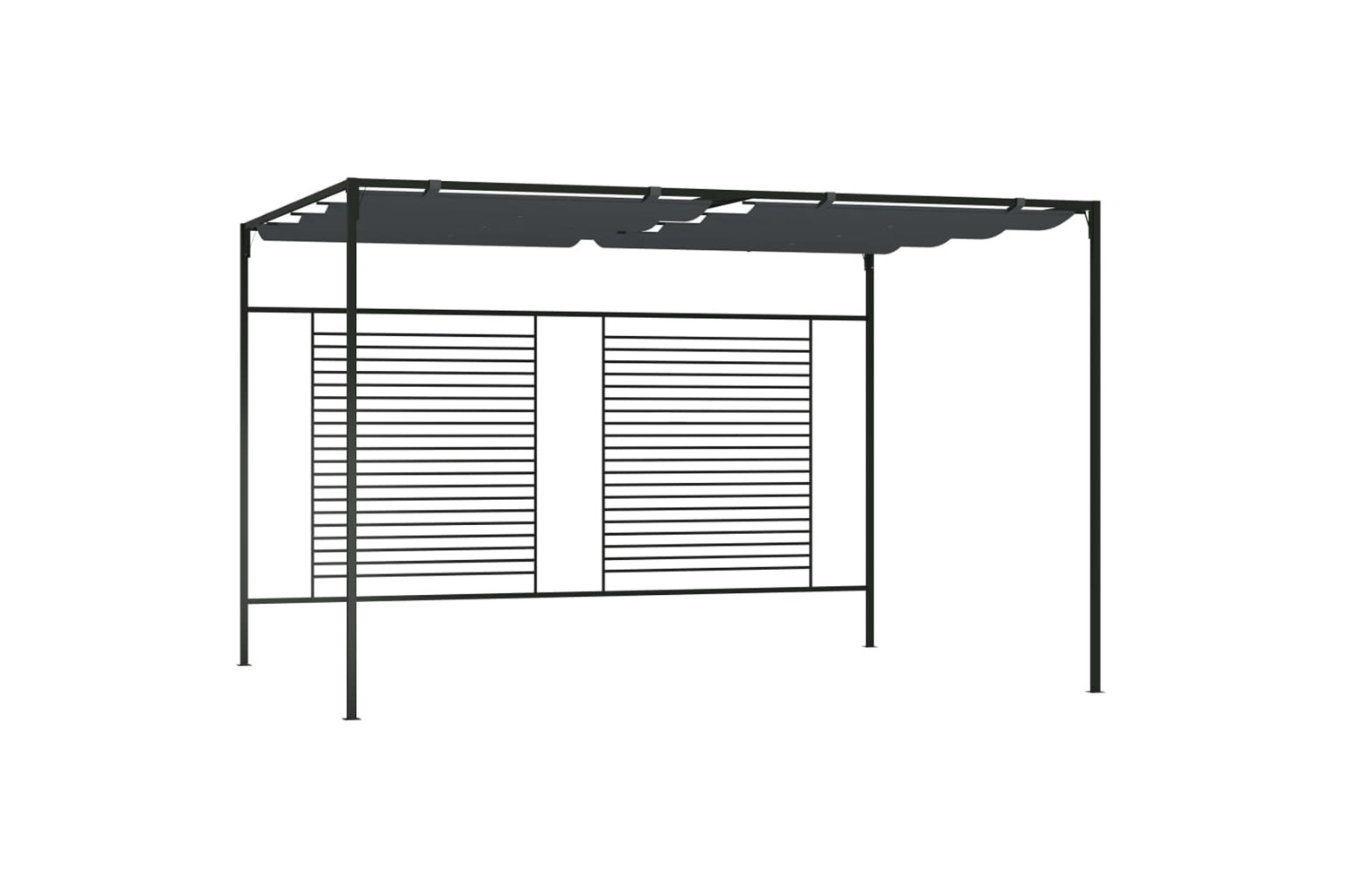 vidaXL 313625 Gazebo With Retractable Roof 4x3x2.3 M Anthracite 180 G/m²