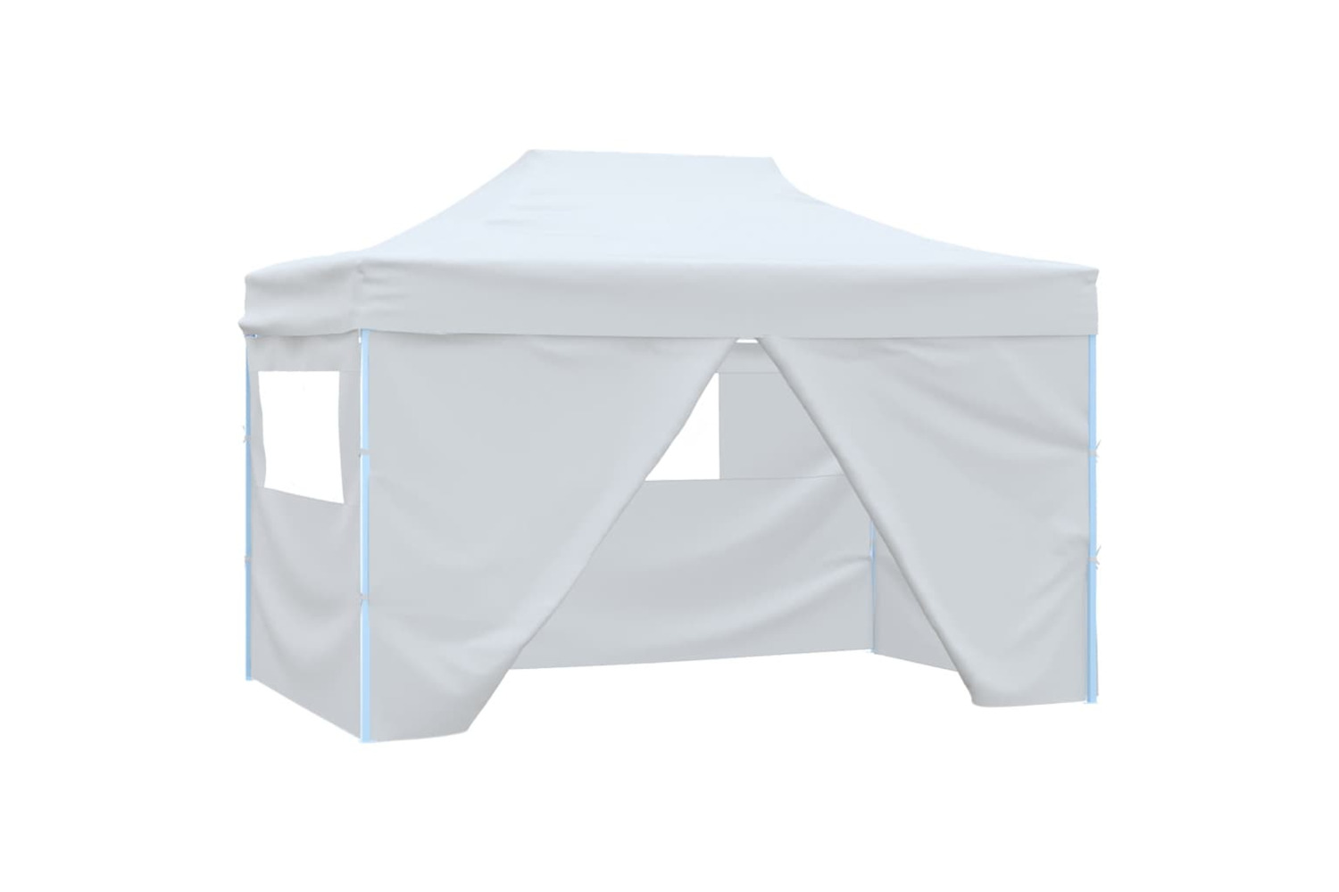vidaXL Professional Folding Party Tent With 4 Sidewalls 3x4 M Steel White
