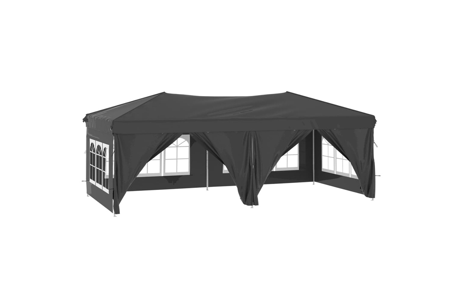 vidaXL 93544 Folding Party Tent With Sidewalls Anthracite 3x6 M