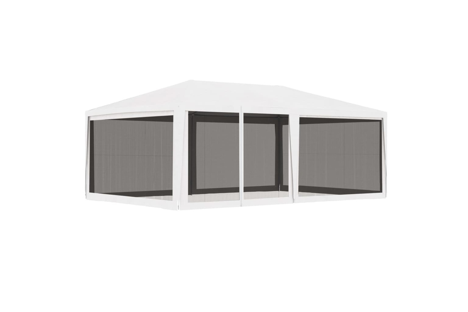 vidaXL 48523 Party Tent With 4 Mesh Sidewalls 4x6 M White