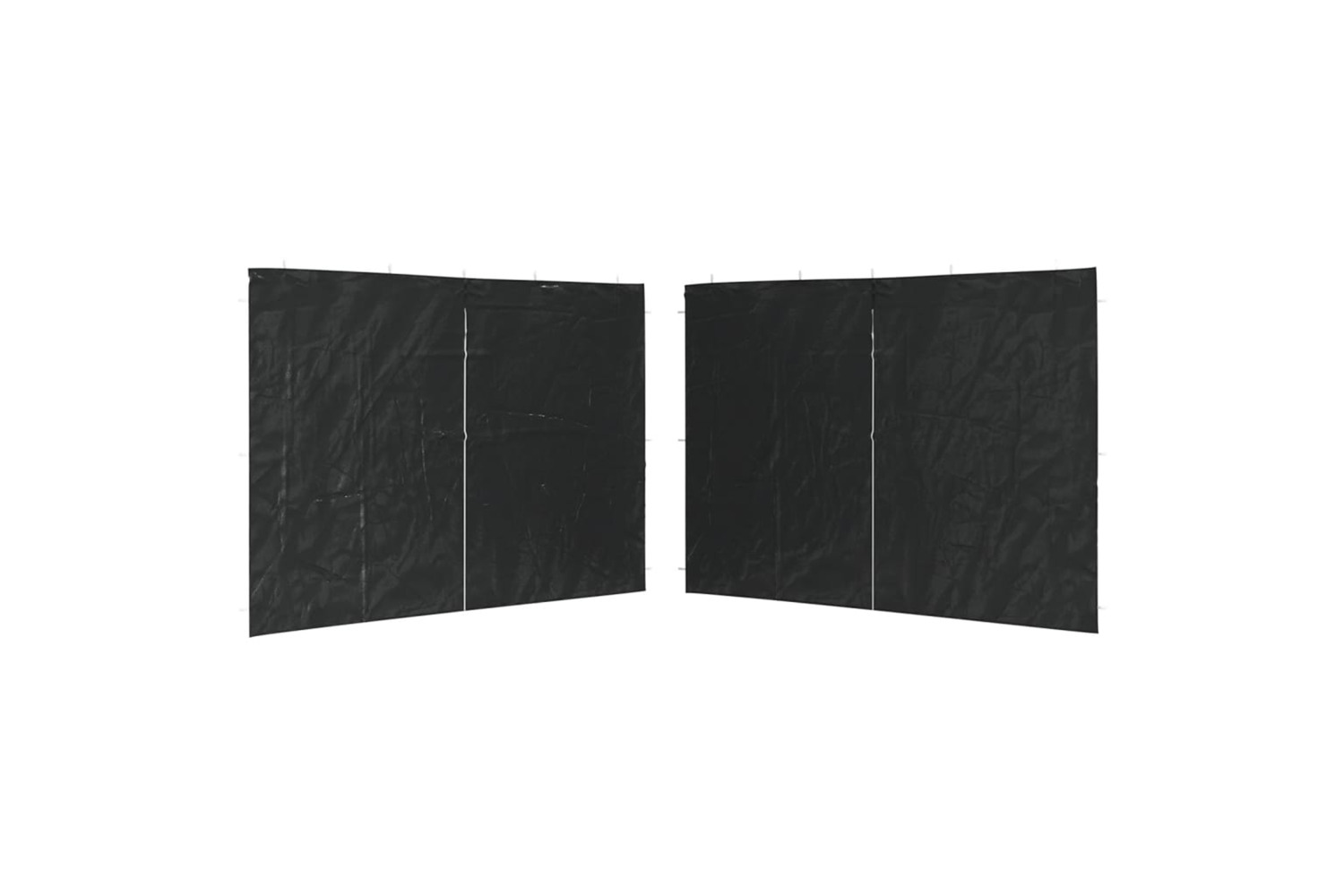vidaXL Party Tent Sidewall 2 Pcs With Zipper Pe Anthracite