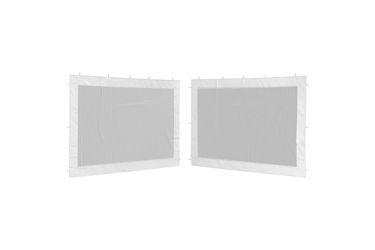 vidaXL Party Tent Sidewall 2 Pcs White And Black Mesh