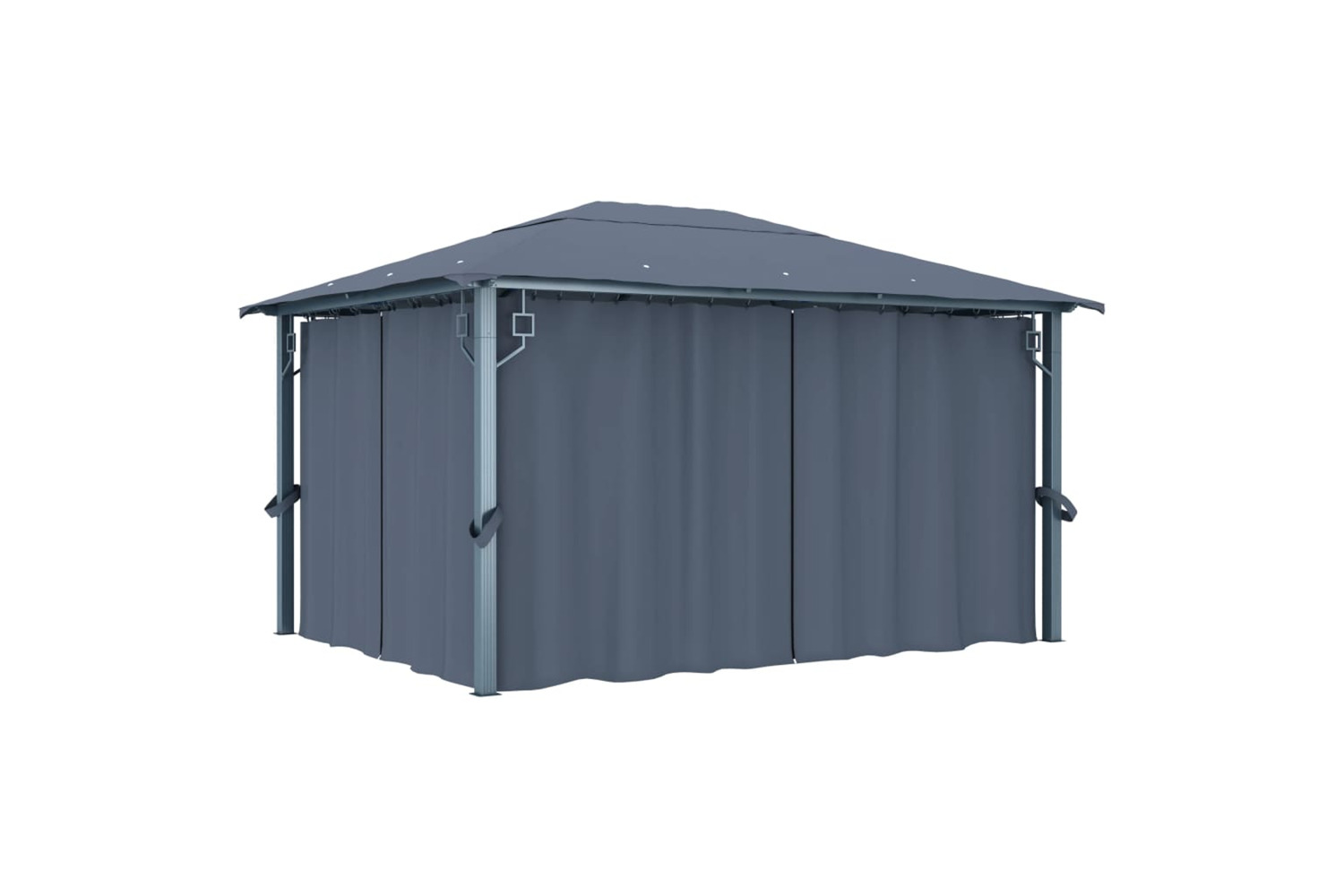 vidaXL 48045 Gazebo With Curtain 400 X 300cm Anthracite Aluminium