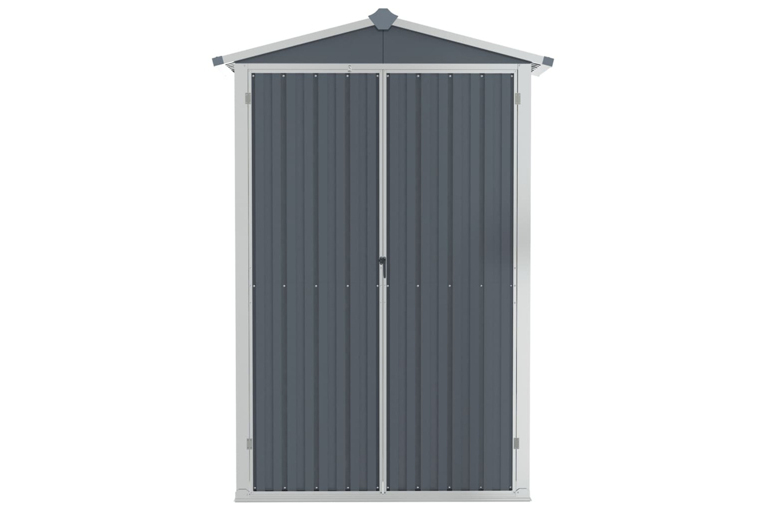 vidaXL 46302 Garden Shed Grey 107.5x46x183cm Galvanised Steel