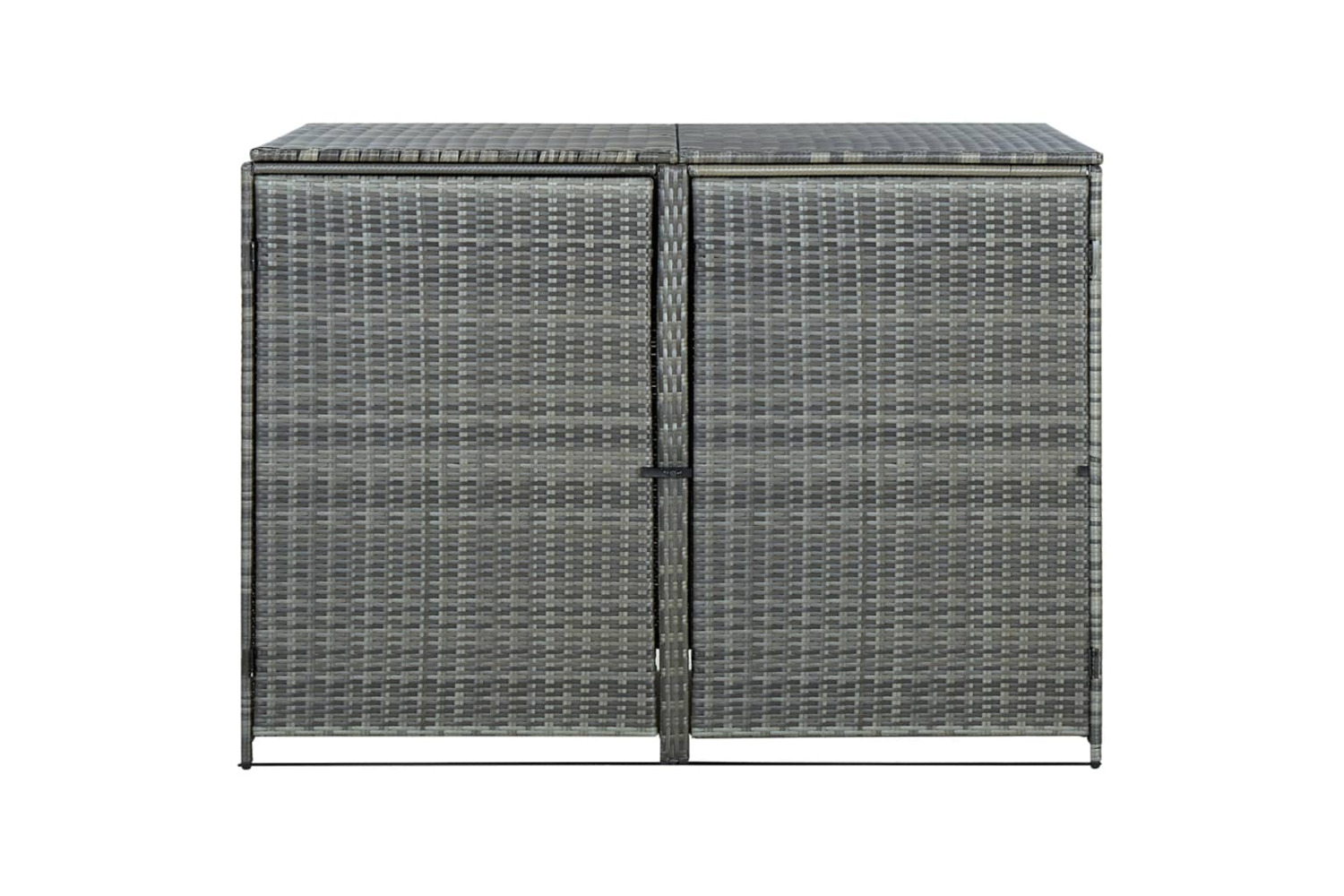 vidaXL 46463 Double Wheelie Bin Shed Poly Rattan Anthracite 148x77x111cm