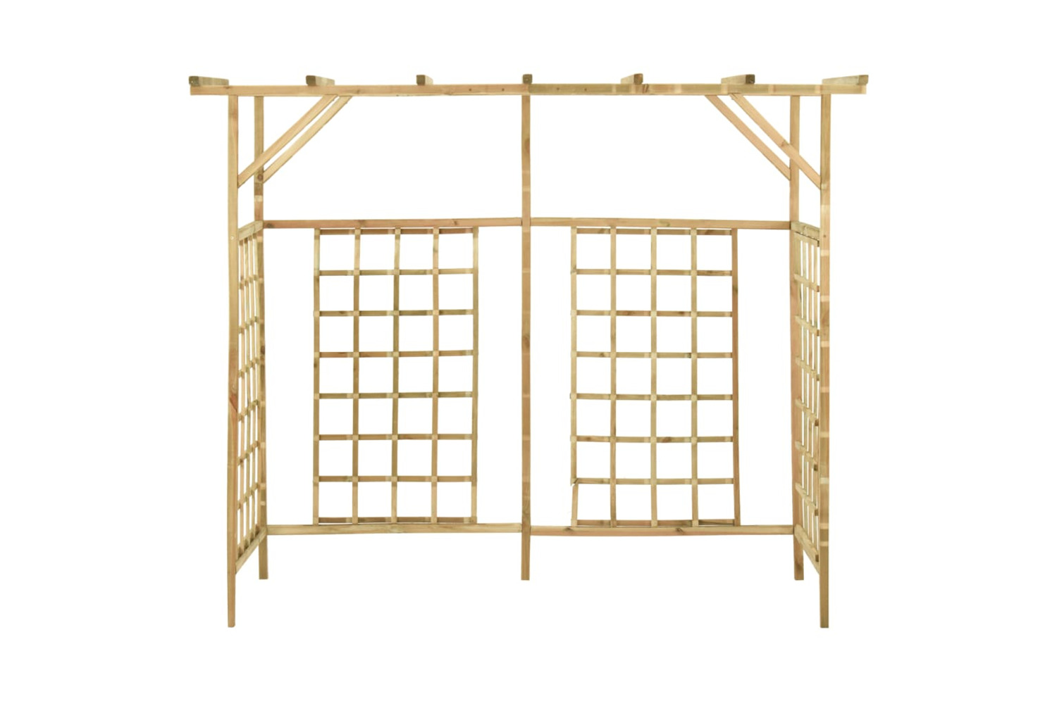 vidaXL 316064 Garden Pergola For Triple Bins Impregnated Pinewood