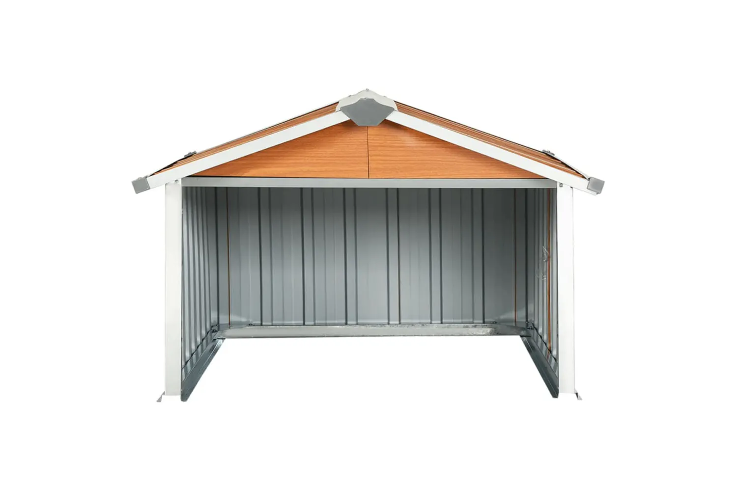 VidaXL Galvanized Steel Garden Storage Shed – Robot Lawnmower House & Tool Patio Garage – Weatherproof