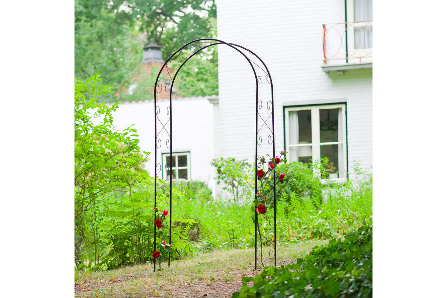 Nature 434651 Garden Arch Metal 100x37x230cm Black