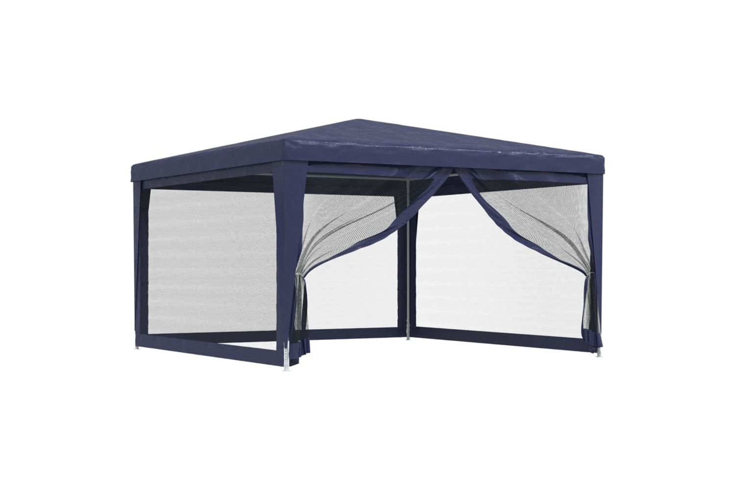 vidaXL 319252 Party Tent With 4 Mesh Sidewalls Blue 4x4 M Hdpe