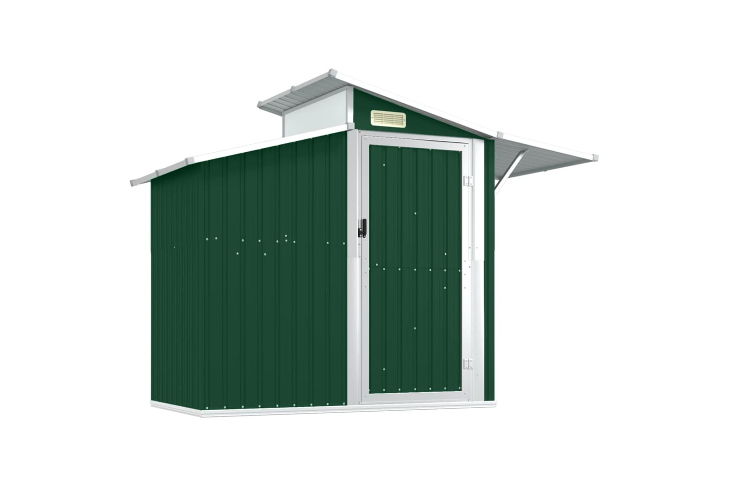 vidaXL Garden Shed Green 270x130x208.5cm Galvanised Steel
