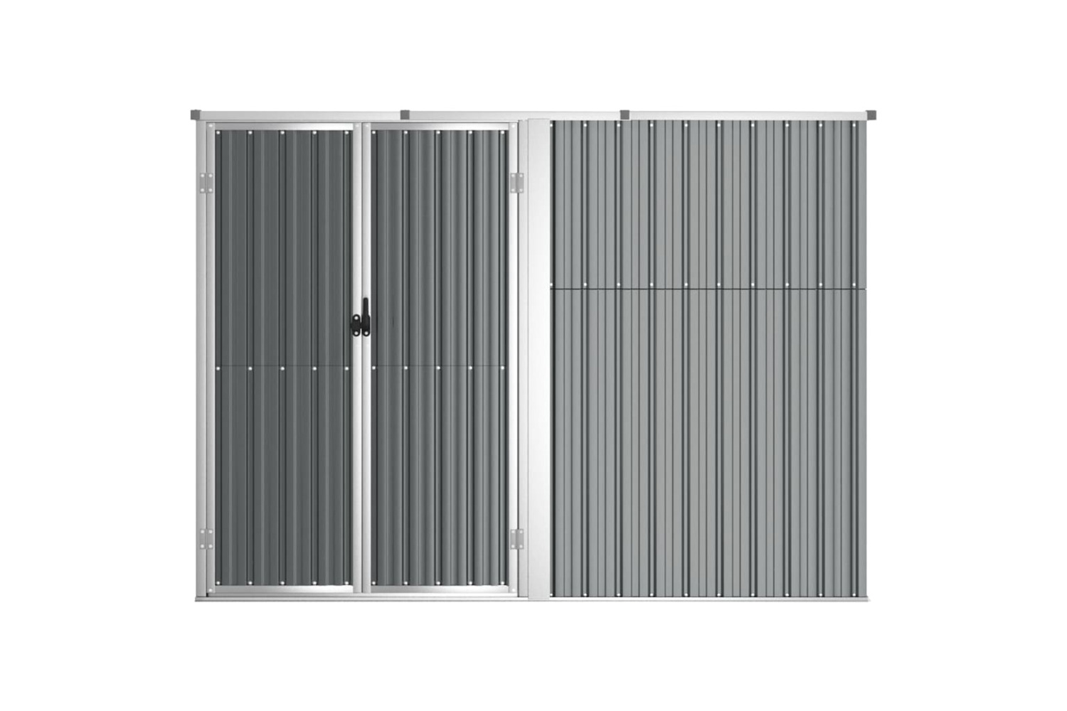 vidaXL 316214 Garden Tool Shed Grey 225x89x161cm Galvanised Steel
