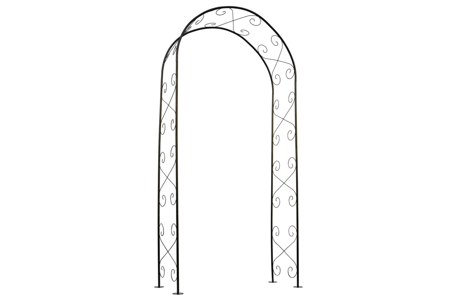 Nature 434651 Garden Arch Metal 100x37x230cm Black
