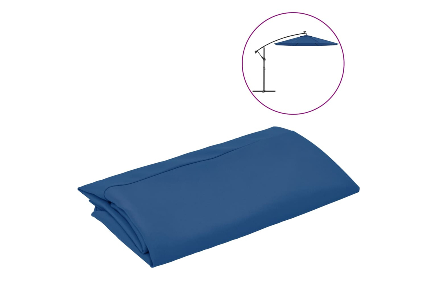 vidaXL 313819 Replacement Fabric For Cantilever Umbrella Azure Blue 350cm
