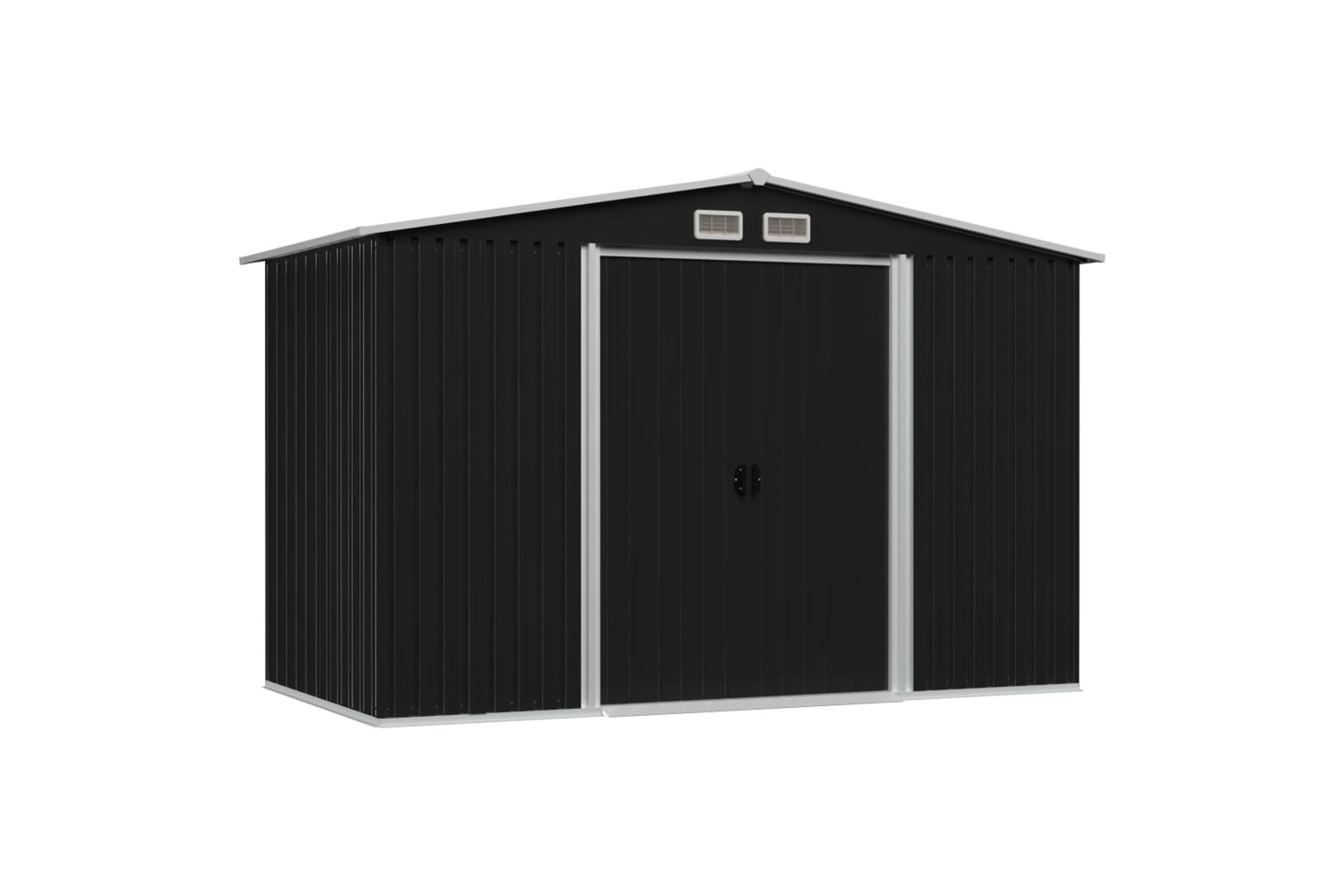 Vidaxl Garden Storage Shed Anthracite Steel 257x205x178 Cm