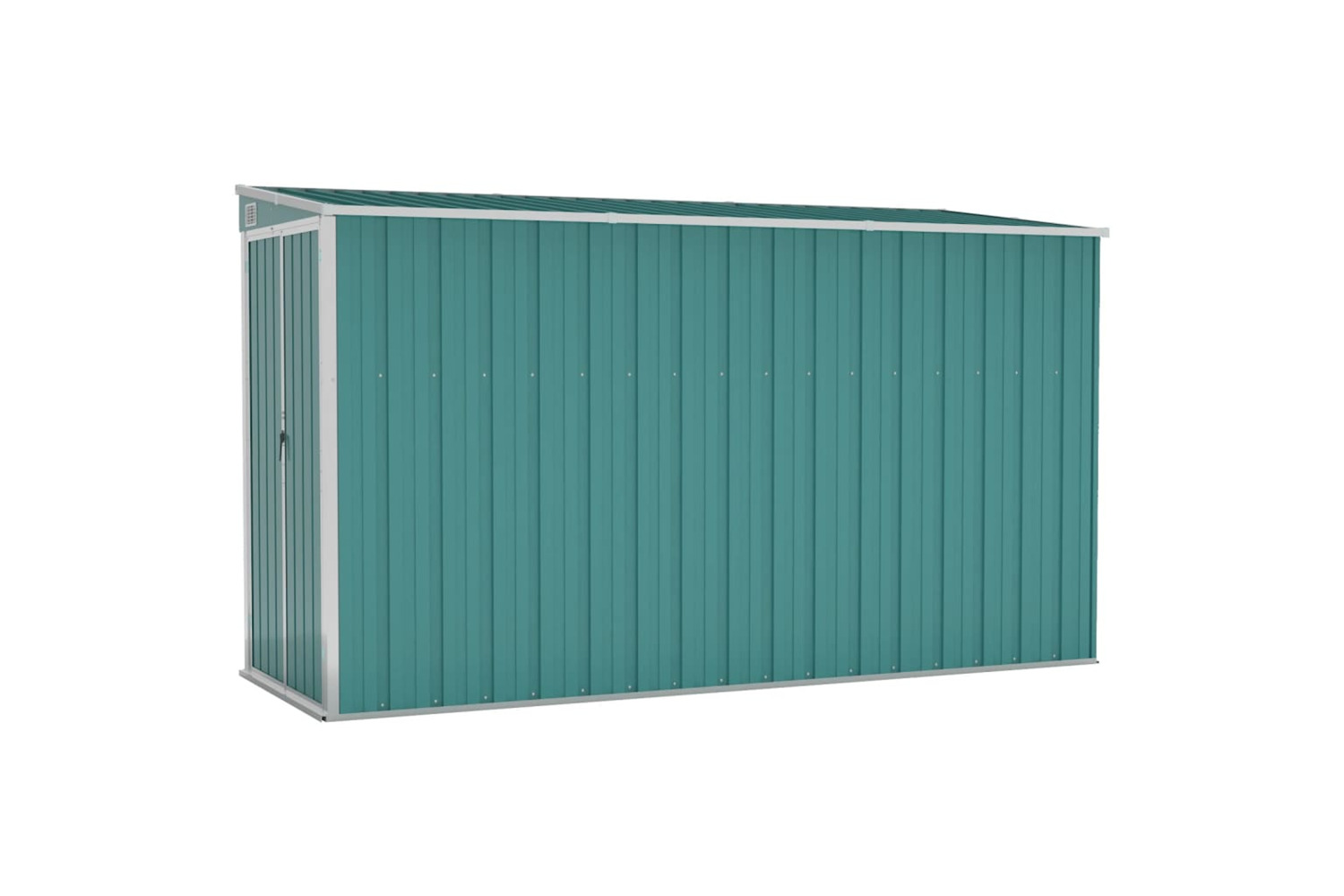 vidaXL 316225 Wall-mounted Garden Shed Green 118x288x178cm Galvanised Steel