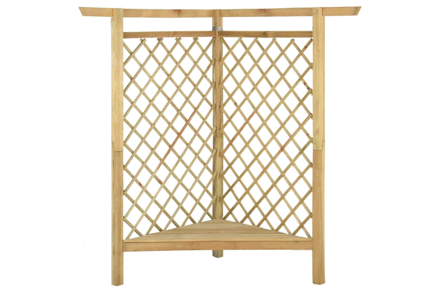 vidaXL 318418 Corner Pergola With Bench 166x81x174cm Impregnated Pinewood