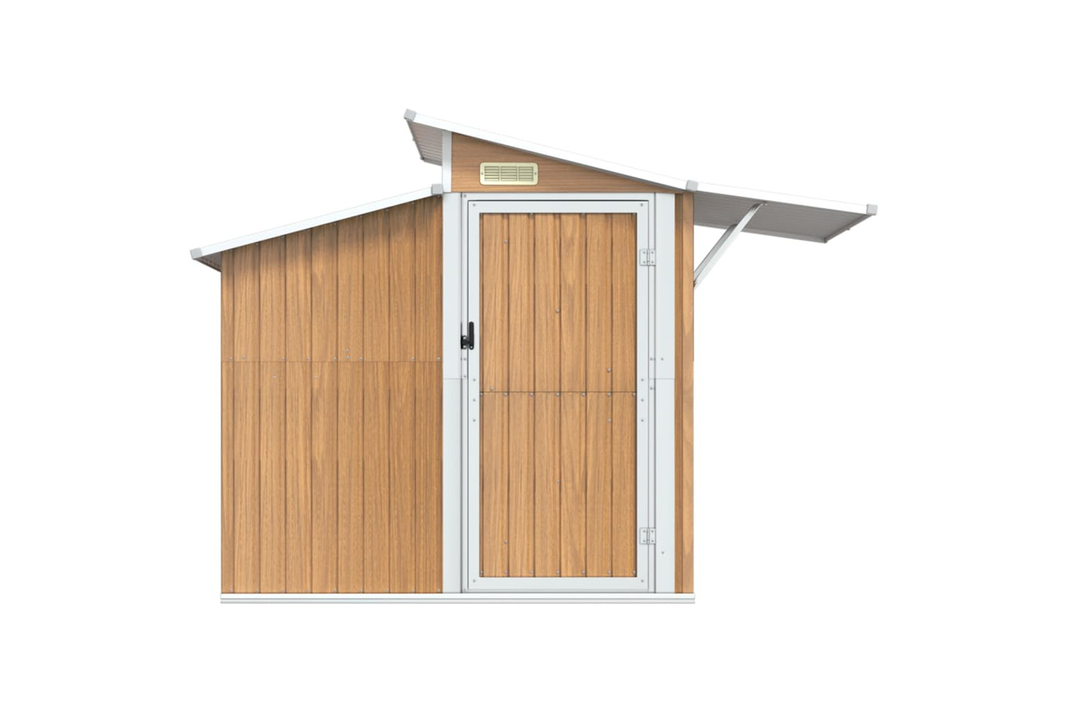 vidaXL 316245 Garden Shed Brown 270x130x208.5cm Galvanised Steel