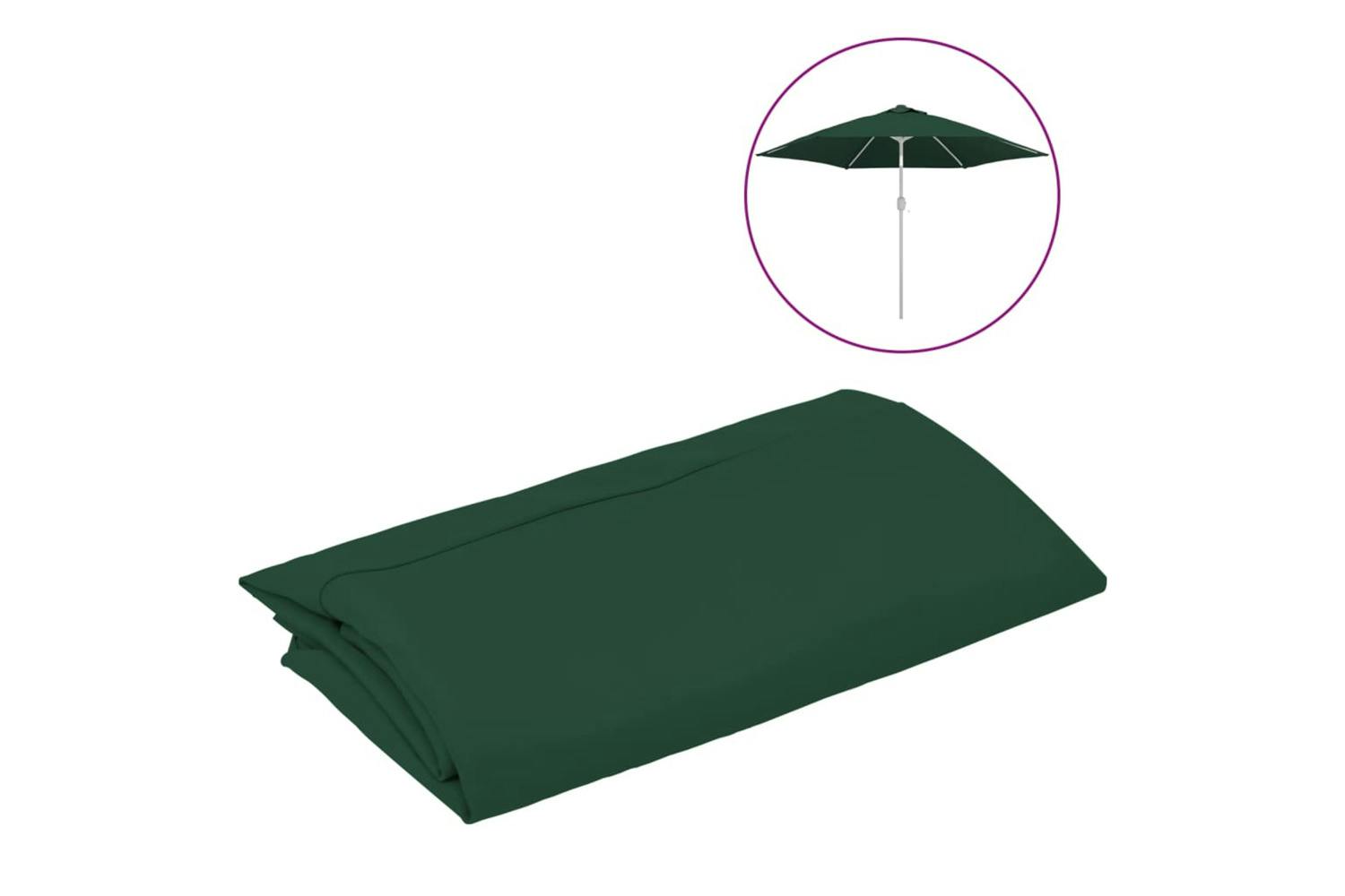 Vidaxl 313794 Replacement Fabric For Outdoor Parasol Green 300 Cm