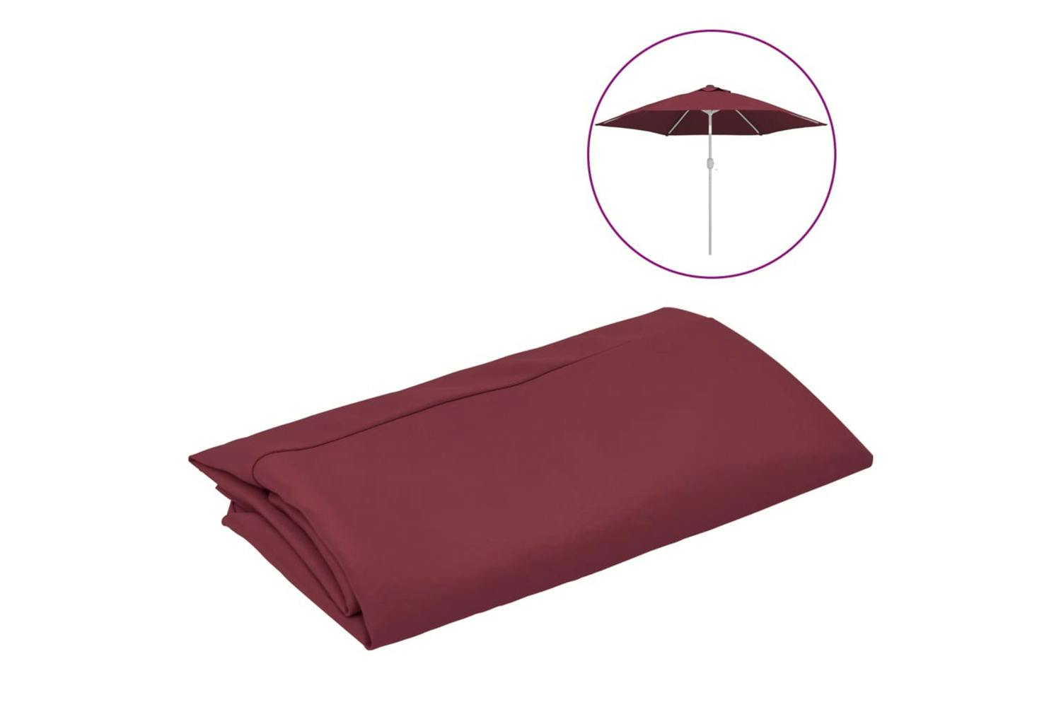 Vidaxl 313800 Replacement Fabric For Outdoor Parasol Bordeaux Red 300 Cm