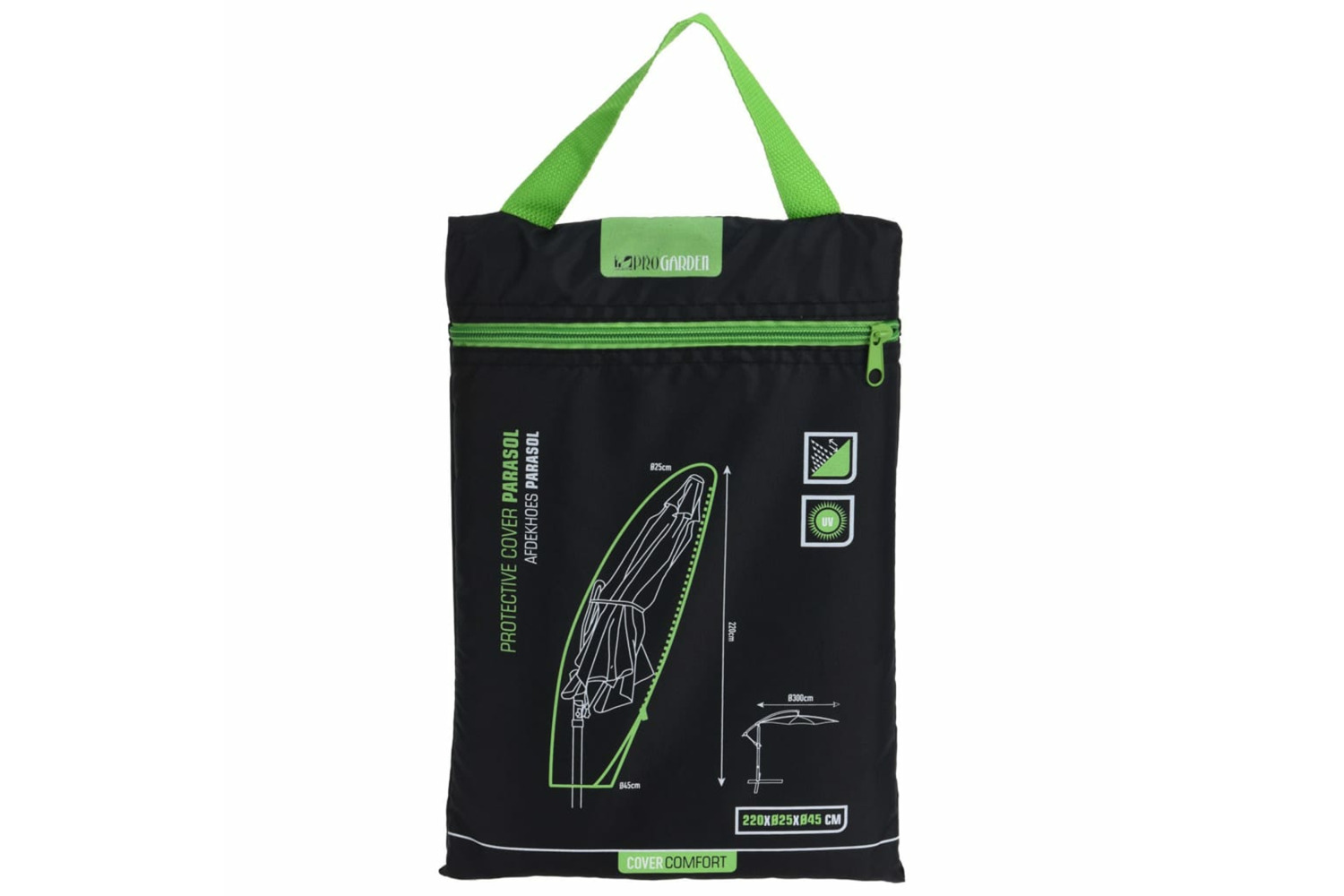 Progarden 436120 Cover For Hanging Parasol 25x45x220 Cm Black