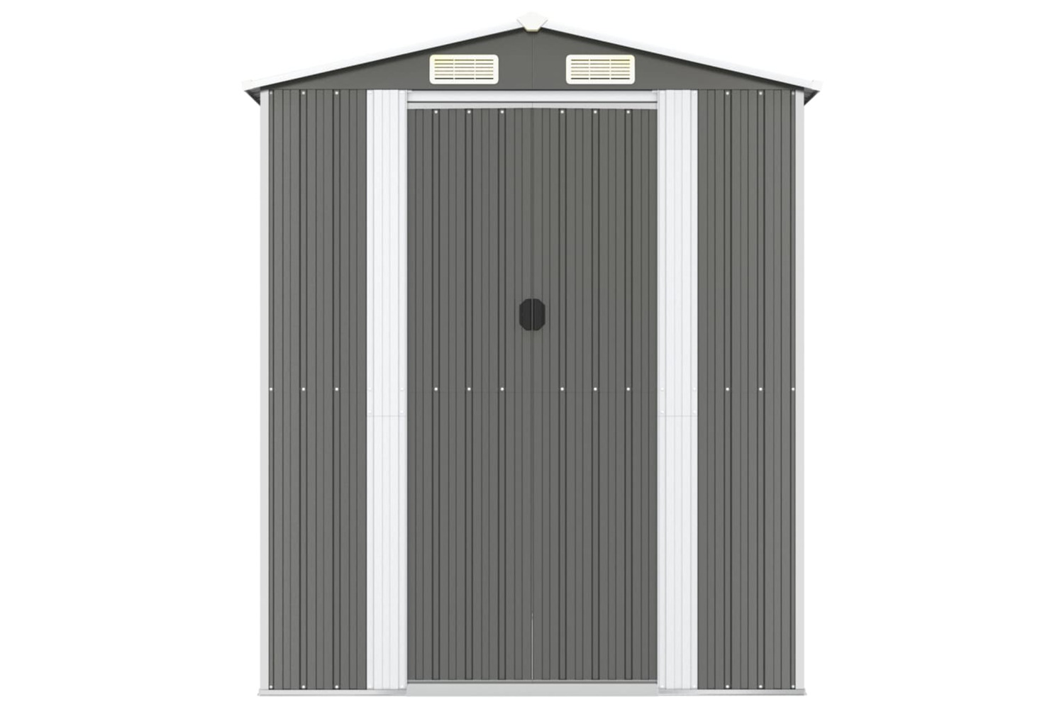 vidaXL 3147444 Garden Shed Light Grey 192x689x223cm Galvanised Steel