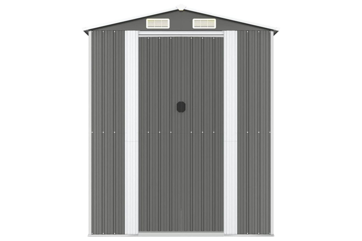 vidaXL 3147439 Garden Shed Light Grey 192x274x223cm Galvanised Steel