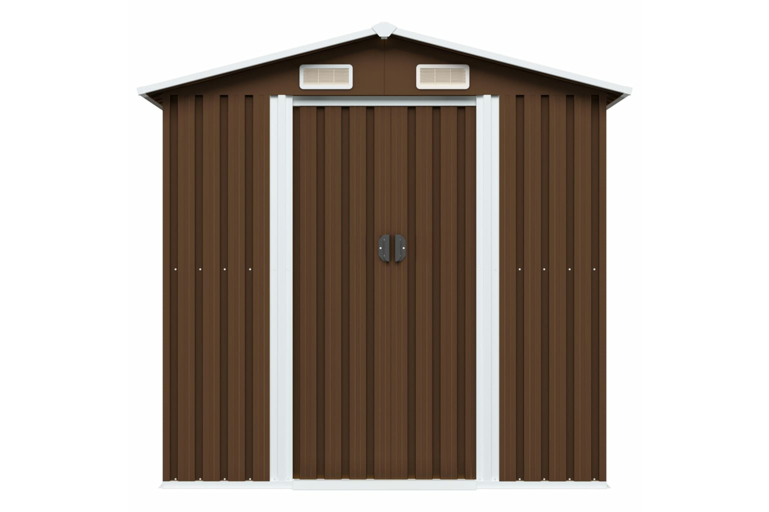 vidaXL 47029 Garden Storage Shed Brown 204x132x186cm Steel