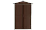 Vidaxl 46304 Garden Shed Brown 107.5x46x183 Cm Galvanised Steel