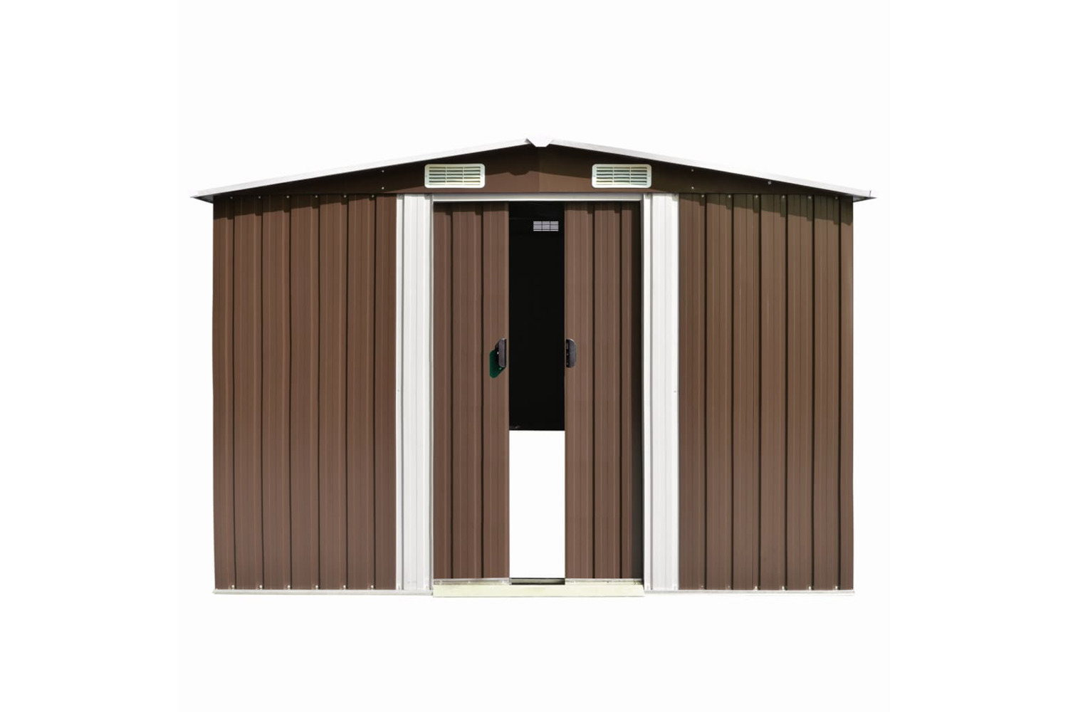 vidaXL 143343 Garden Shed 257x298x178cm Metal Brown