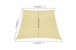 Vidaxl 311160 Sunshade Sail 160 G/mâ² Beige 4/5x3 M Hdpe