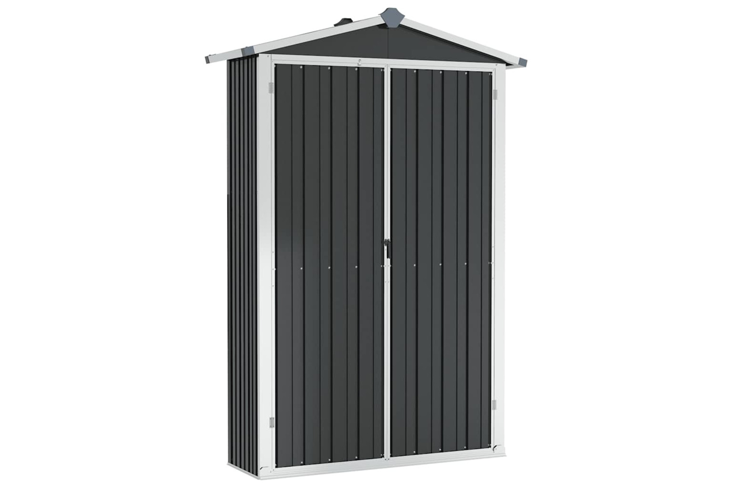 Vidaxl 46303 Garden Shed Anthracite 107.5x46x183 Cm Galvanised Steel