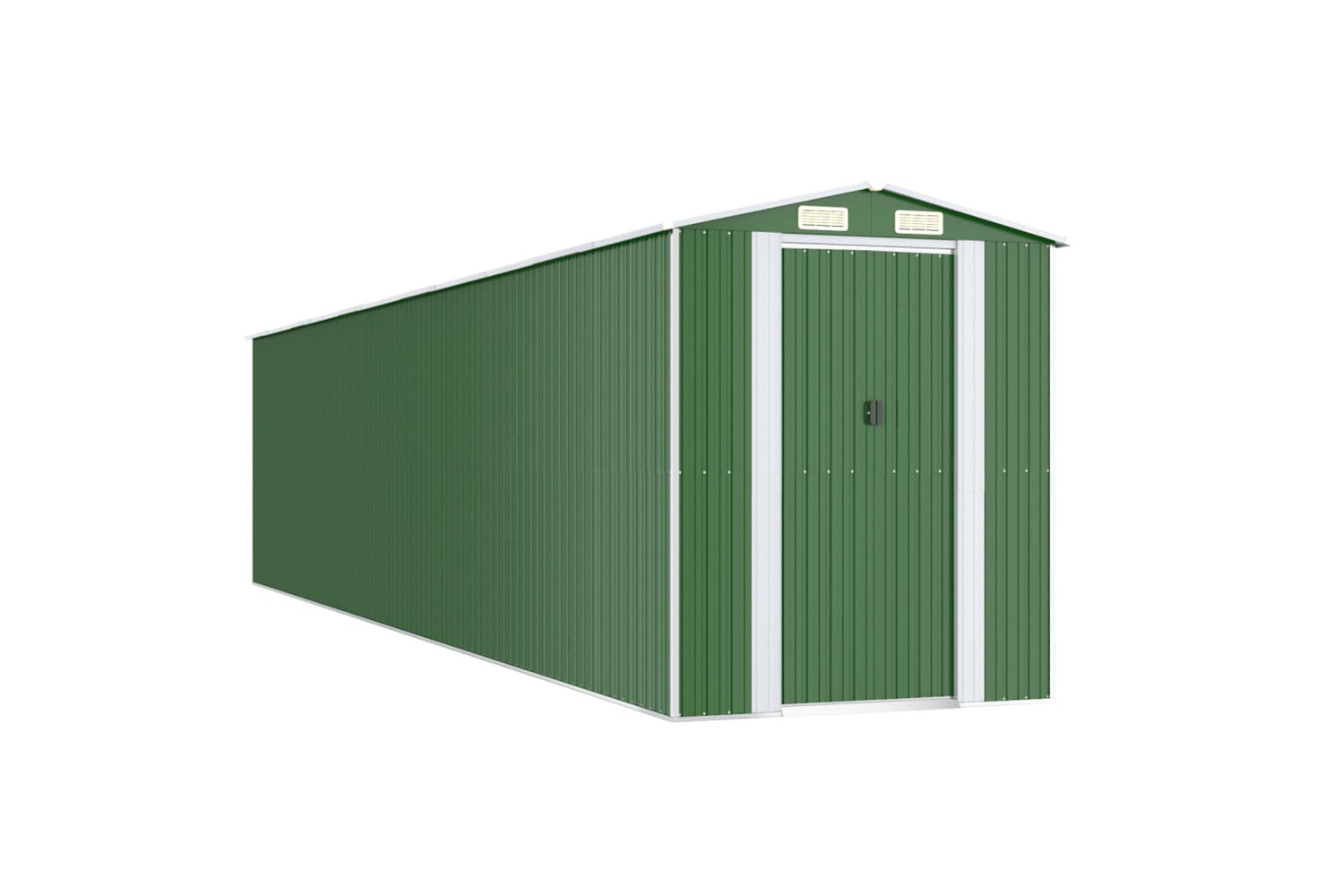 Vidaxl Garden Shed Green 192x938x223 Cm Galvanised Steel