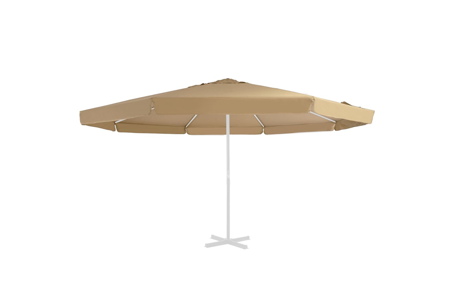 vidaXL 312541 Replacement Fabric For Outdoor Parasol Taupe 500cm