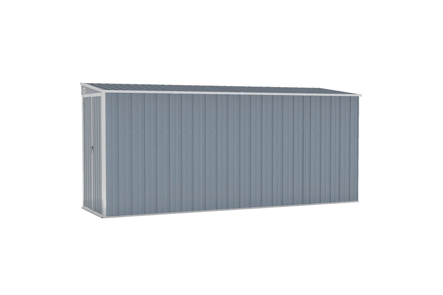 Vidaxl Wall-mounted Garden Shed Grey 118x382x178 Cm Galvanised Steel