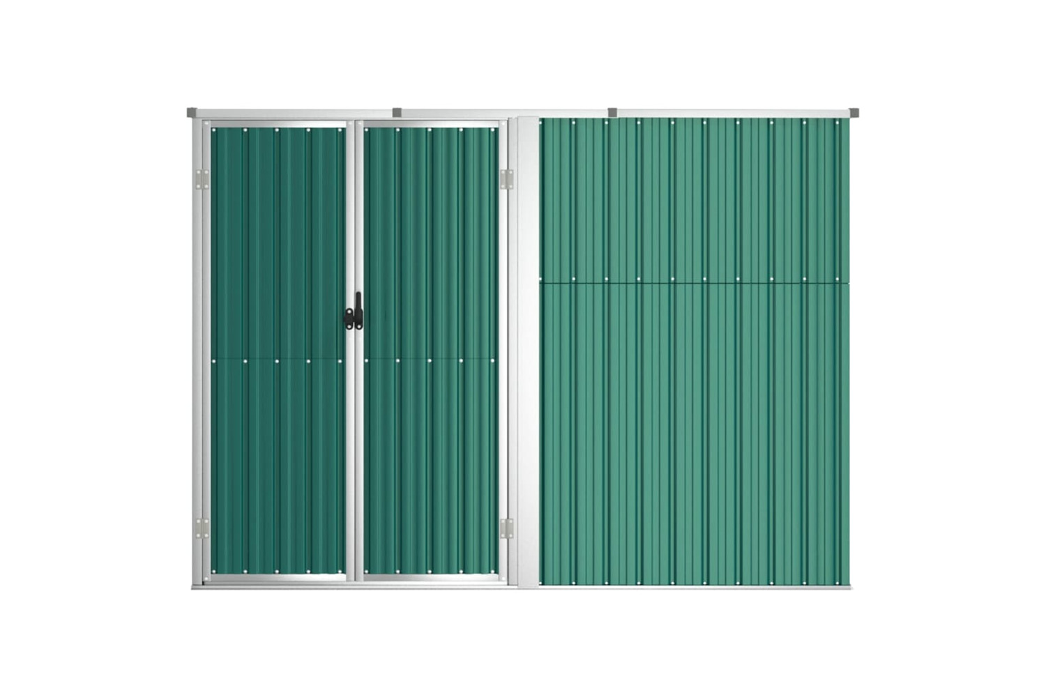vidaXL 316213 Garden Tool Shed Green 225x89x161cm Galvanised Steel