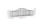 Vidaxl 3146265 Arched Gabion Baskets 10 Pcs 200x50x40/60 Cm Galvanised Iron