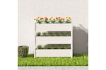 Vidaxl 823921 Planter White 112x25x104.5 Cm Solid Wood Pine