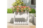 Vidaxl 823781 Planter With Shelf White 82.5x54x81 Cm Solid Wood Pine