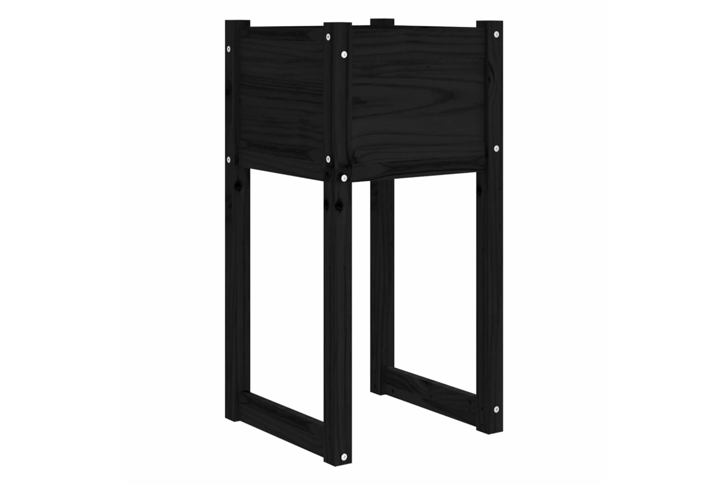 vidaXL 822130 Planter Black 40x40x81cm Solid Wood Pine