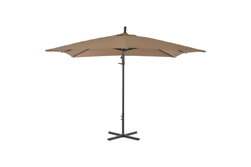 Vidaxl 44880 Cantilever Umbrella With Steel Pole 250x250 Cm Taupe