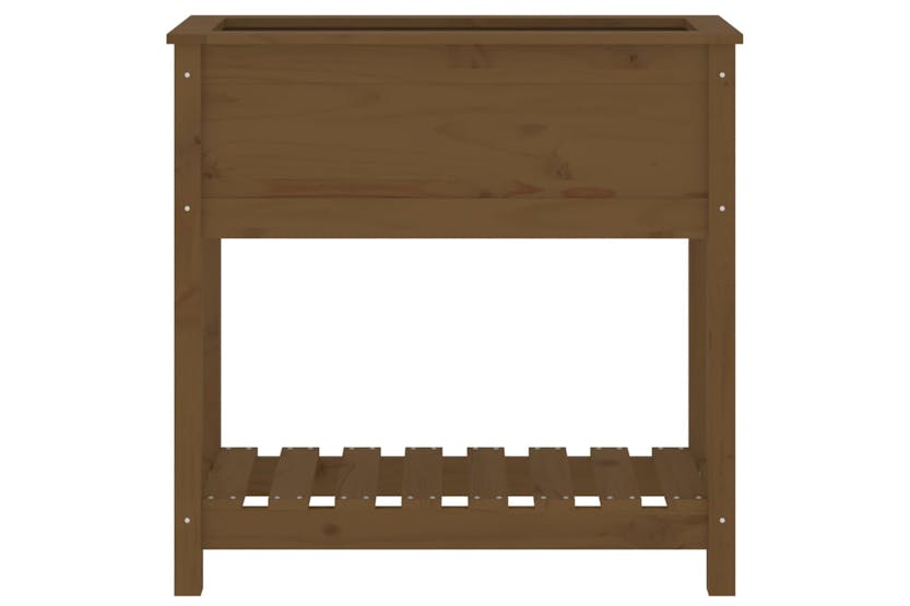 Vidaxl 823762 Planter With Shelf Honey Brown 82.5x34.5x81 Cm Solid Wood Pine