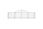 Vidaxl 3146257 Arched Gabion Baskets 2 Pcs 200x50x40/60 Cm Galvanised Iron