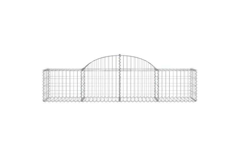 Vidaxl 3146259 Arched Gabion Baskets 4 Pcs 200x50x40/60 Cm Galvanised Iron