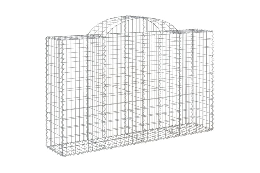 Vidaxl 3146348 Arched Gabion Baskets 9 Pcs 200x50x120/140 Cm Galvanised Iron