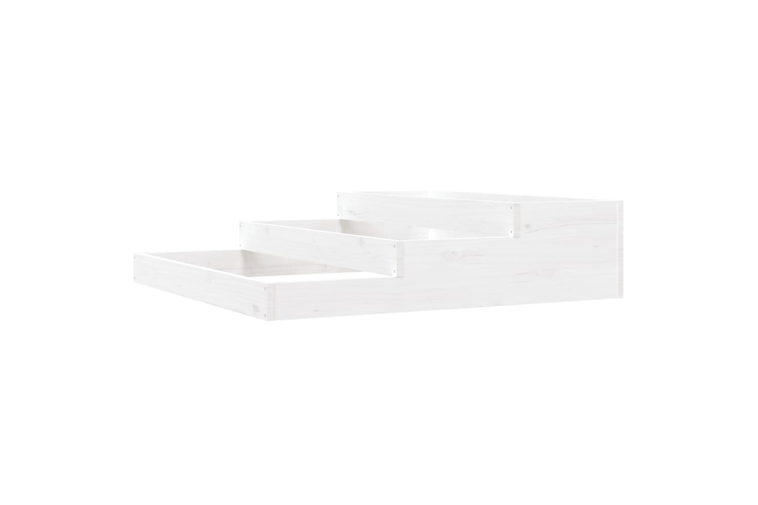 vidaXL 823914 Planter White 107x107x27cm Solid Wood Pine