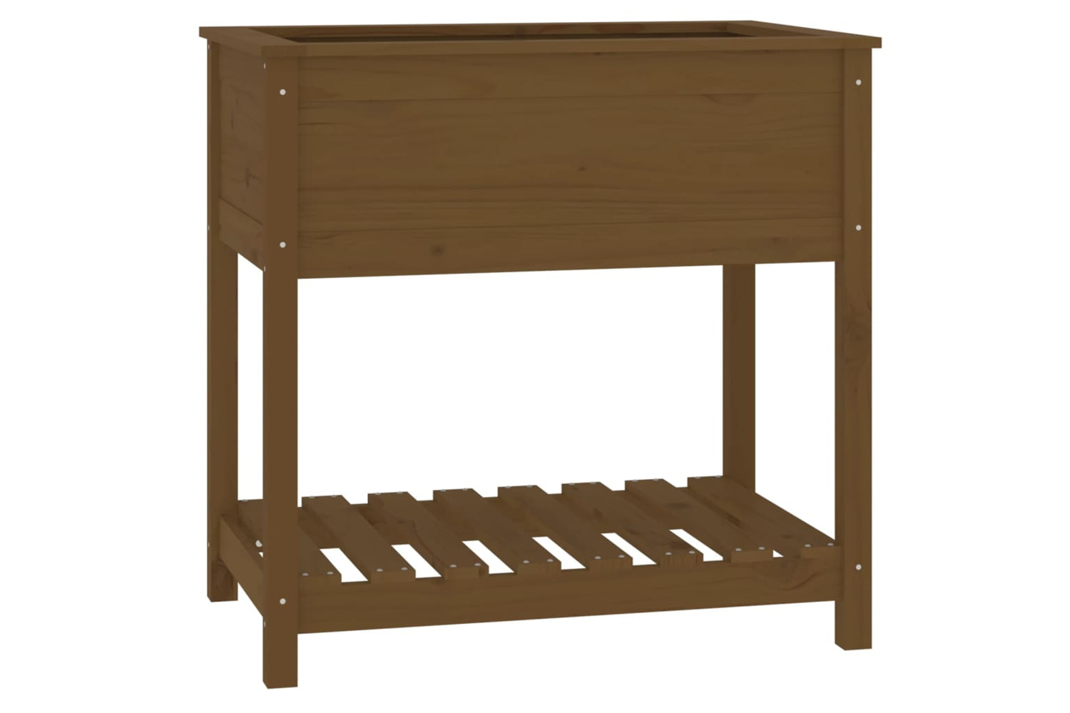 vidaXL 823783 Planter With Shelf Honey Brown 82.5x54x81cm Solid Wood Pine