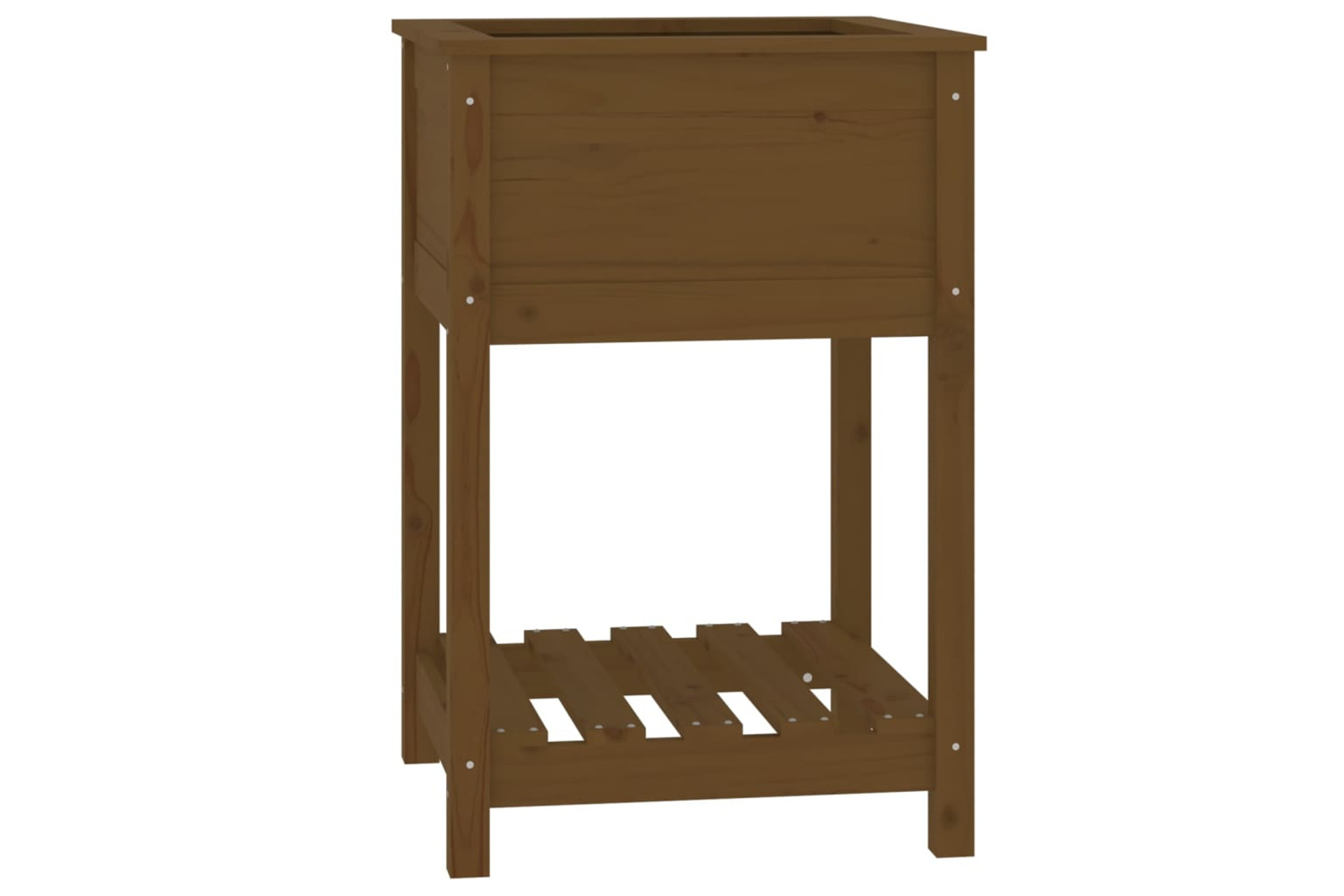 vidaXL 823776 Planter With Shelf Honey Brown 54x54x81cm Solid Wood Pine