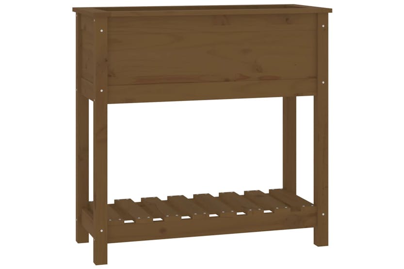 Vidaxl 823762 Planter With Shelf Honey Brown 82.5x34.5x81 Cm Solid Wood Pine